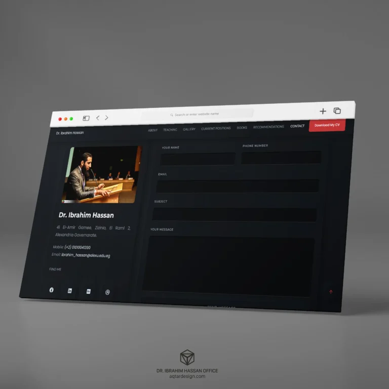 Dr. Ibrahim Hassan Website — لقطة ٢