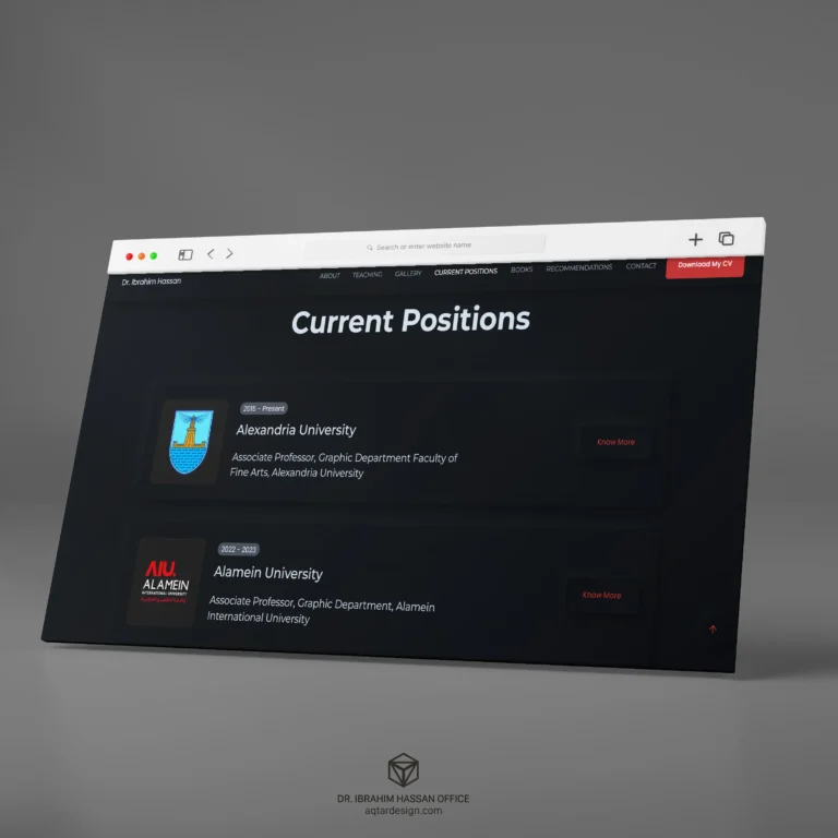 Dr. Ibrahim Hassan Website — لقطة ٥