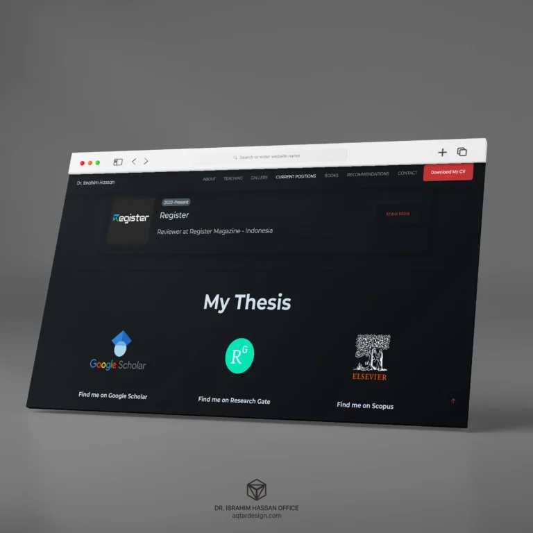 Dr. Ibrahim Hassan Website — لقطة ٦