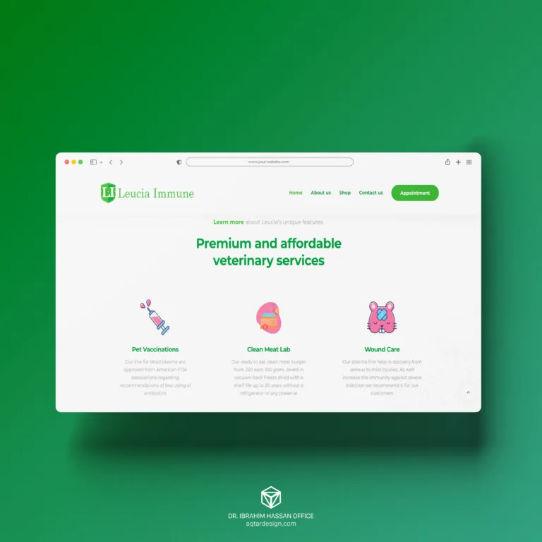 Leucia Immune Website — لوحة ٤