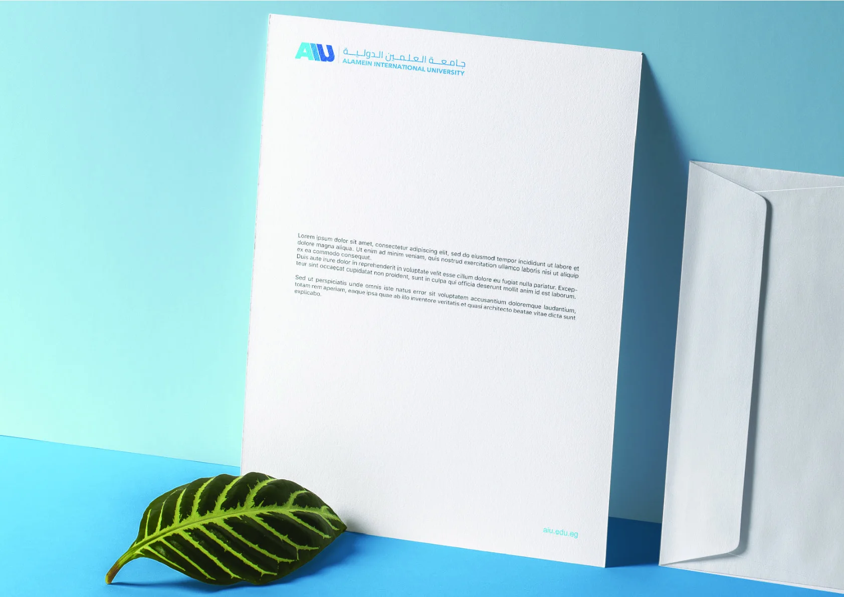مقترح تصميم شعار وهوية جامعة العلمين الدولية — لوحة ٣١